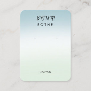 Carte De Visite Boucles d'oreilles de dégradé de script de signa