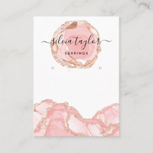 Carte De Visite Boucles d'oreilles de typographie présentoir bijou