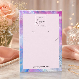 Carte De Visite Boucles d'oreilles Holographique Unicorn