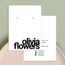 Boucles d'oreilles modernes en noir et blanc