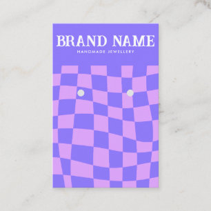 Carte De Visite Boucles d'oreilles Retro Bold Beach Display Card V