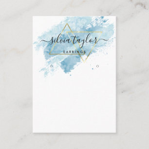 Carte De Visite Boucles d'oreilles typographiques présentoir bijou