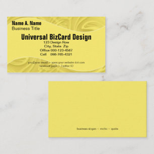 Carte De Visite Boucles Sur Artwork Jaune