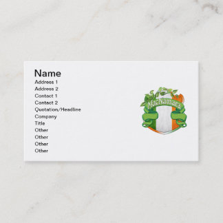 Carte De Visite Bouclier d'Irlandais de MacNamara