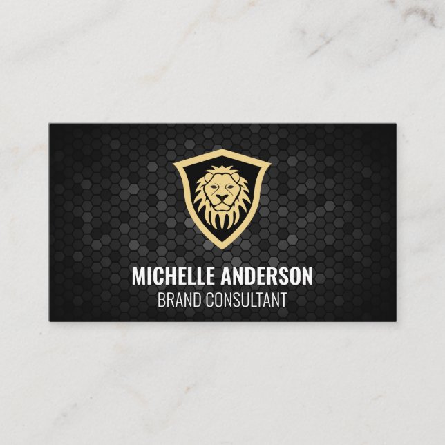 Carte De Visite Bouclier Lion (Devant)