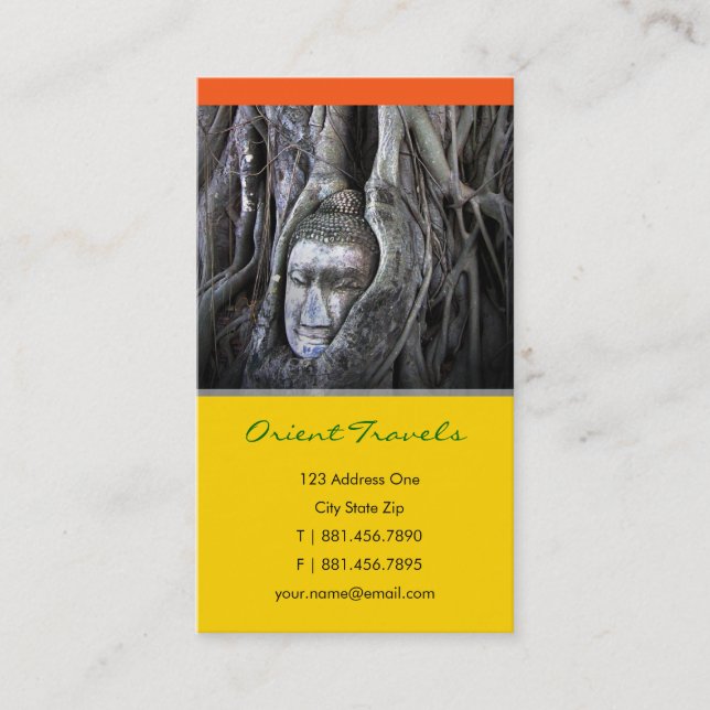 Carte De Visite Bouddha Et Le Bouddhisme Arbre Thaïlande Photograp (Devant)
