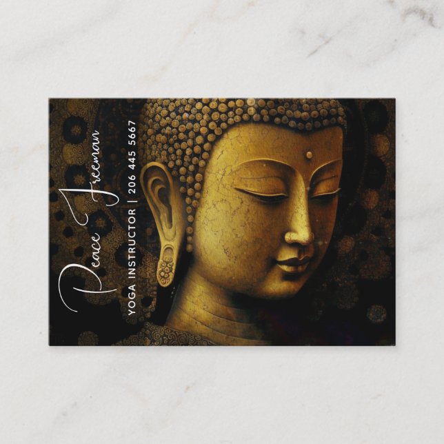 Carte De Visite Bouddha, Méditation Spirituelle (Devant)