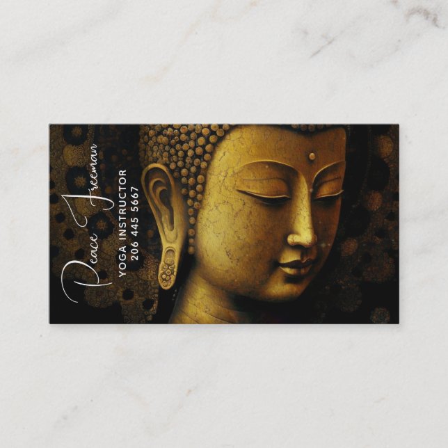 Carte De Visite Bouddha, Méditation Spirituelle (Devant)