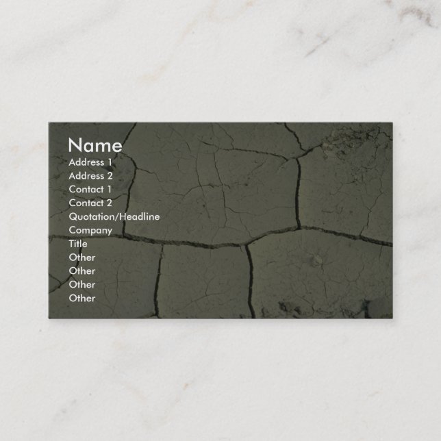 Carte De Visite Boue criquée (Devant)