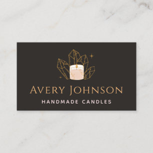 Carte De Visite Bougies artisanales Crystal Gemstone Social Media