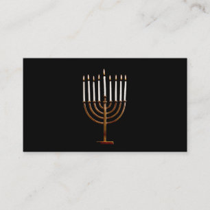 Carte De Visite Bougies de Hanoukka Chanukah Hanukah Hannukah