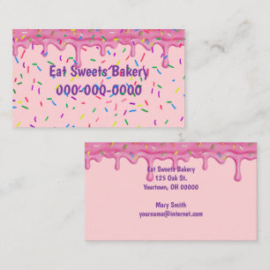 Carte De Visite Boulangerie À Bonbons Et Boulangerie À Glace