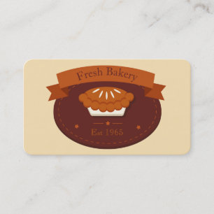 Carte De Visite Boulangerie à tarte Vintage