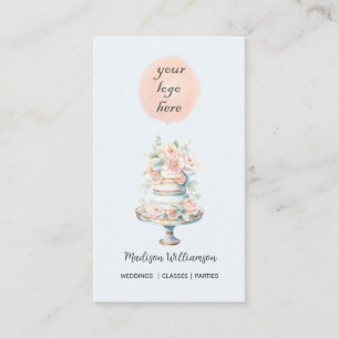 Carte De Visite Boulangerie Ajoutez Votre Logo Gâteau de Mariage