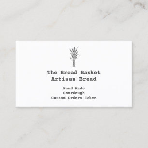 Carte De Visite Boulangerie Artistique Rustique   Forfait de blé
