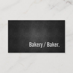 Carte De Visite Boulangerie / Baker Cool Métal Noir Simplicité