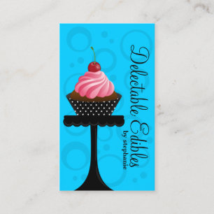 Carte De Visite boulangerie bleue lunatique de petit gâteau