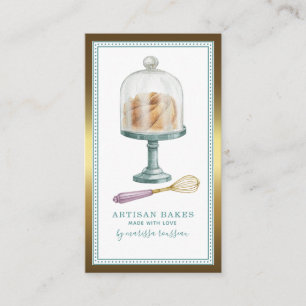 Carte De Visite Boulangerie boulangerie pâtisserie Chef Aquarelle 