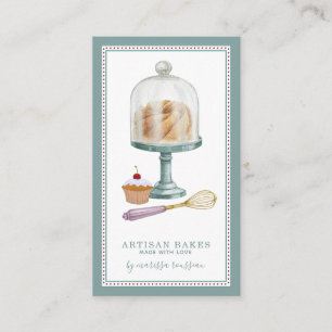 Carte De Visite boulangerie boulangerie pâtisserie Chef Aquarelle 