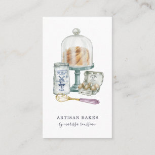 Carte De Visite boulangerie boulangerie pâtisserie Chef Aquarelle 
