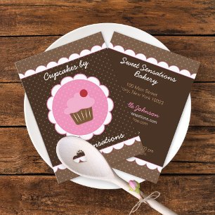 Carte De Visite Boulangerie Cherry Cupcake