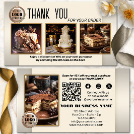 Carte De Visite Boulangerie Code QR Merci photo pour votre command