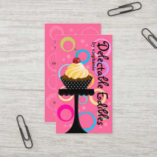 Carte De Visite Boulangerie colorée de petit gâteau