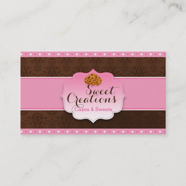 Carte De Visite Boulangerie Cookies Sucré (Devant)