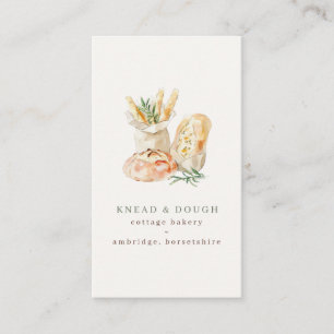 Carte De Visite Boulangerie Cottage Aquarelle
