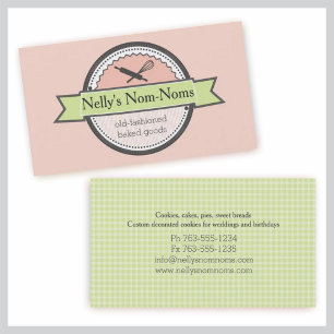 Carte De Visite boulangerie couleur sur mesure rouleau pin whisky