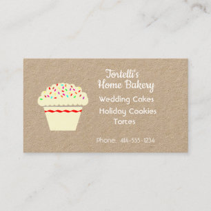 Carte De Visite Boulangerie Cupcake