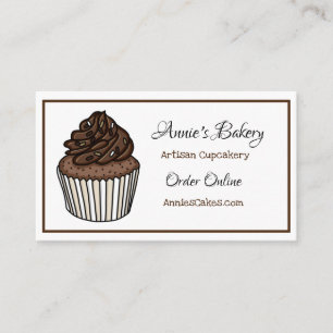 Carte De Visite Boulangerie Cupcake arrosé de chocolat