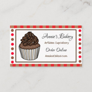 Carte De Visite Boulangerie Cupcake arrosé de chocolat