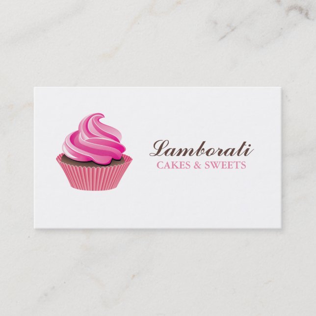Carte De Visite Boulangerie Cupcake Cuisine moderne et élégante ro (Devant)