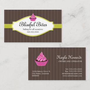 Carte De Visite Boulangerie Cupcake Élégante