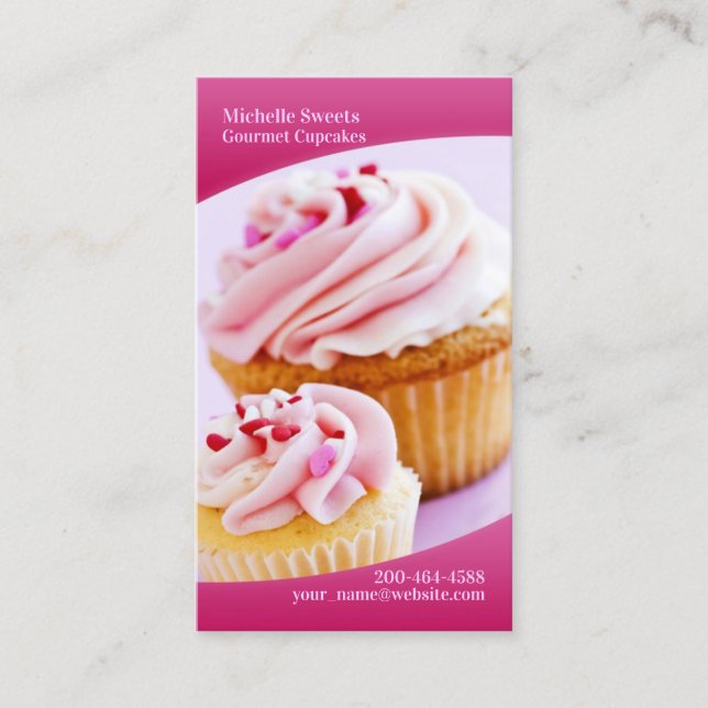 Carte de visite boulangerie Cupcakes (Devant)