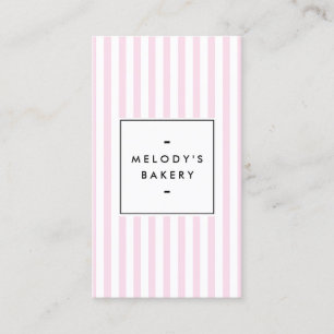Carte De Visite Boulangerie de bonbons rose rétro Médias sociaux