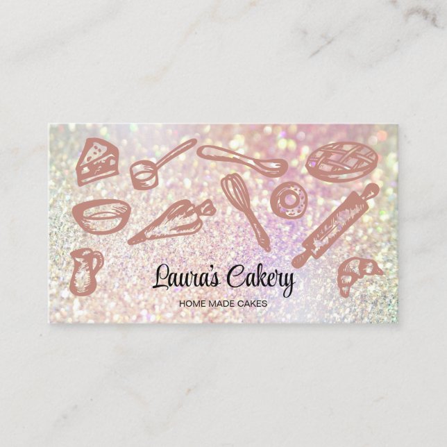 Carte De Visite Boulangerie de boulangerie et d'ustensiles de Cuis (Devant)