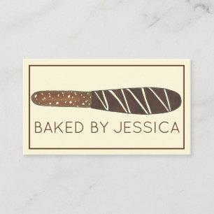 Carte De Visite Boulangerie de chocolat Pretzel Rod au chocolat