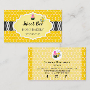 Carte De Visite Boulangerie de choux-bee-Cupcake