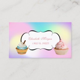 Carte De Visite Boulangerie de Cupcake Adorable Mignon Moderne Omb