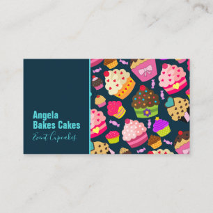 Carte De Visite Boulangerie de Cupcake colorée