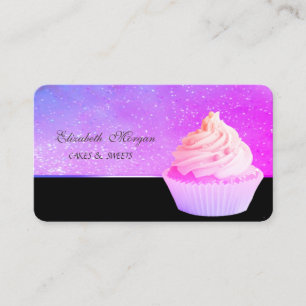 Carte De Visite Boulangerie de Cupcakes Mignonne Adorable Chic