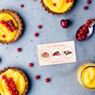 Carte De Visite Boulangerie de desserts au chocolat aquarelle 