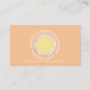 Carte De Visite Boulangerie de gâteau au fromage orange jaune