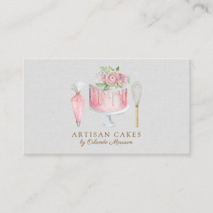 Carte De Visite Boulangerie de Gâteaux Élégants