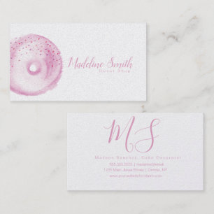 Carte De Visite Boulangerie de patisserie de donut aquarelle