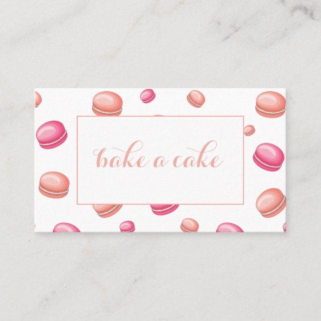 Carte De Visite Boulangerie de pâtisserie Fille Blanche tendance (Devant)