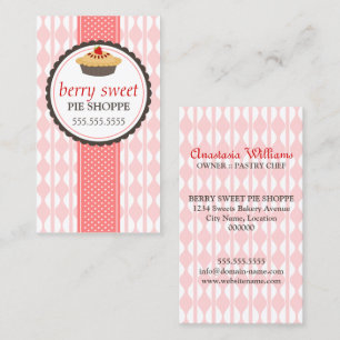 Carte De Visite Boulangerie de tarte de fraise