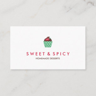Carte De Visite Boulangerie délicieuse du petit gâteau   de piment